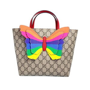 Gucci GG Supreme Rainbow Butterfly Handbag